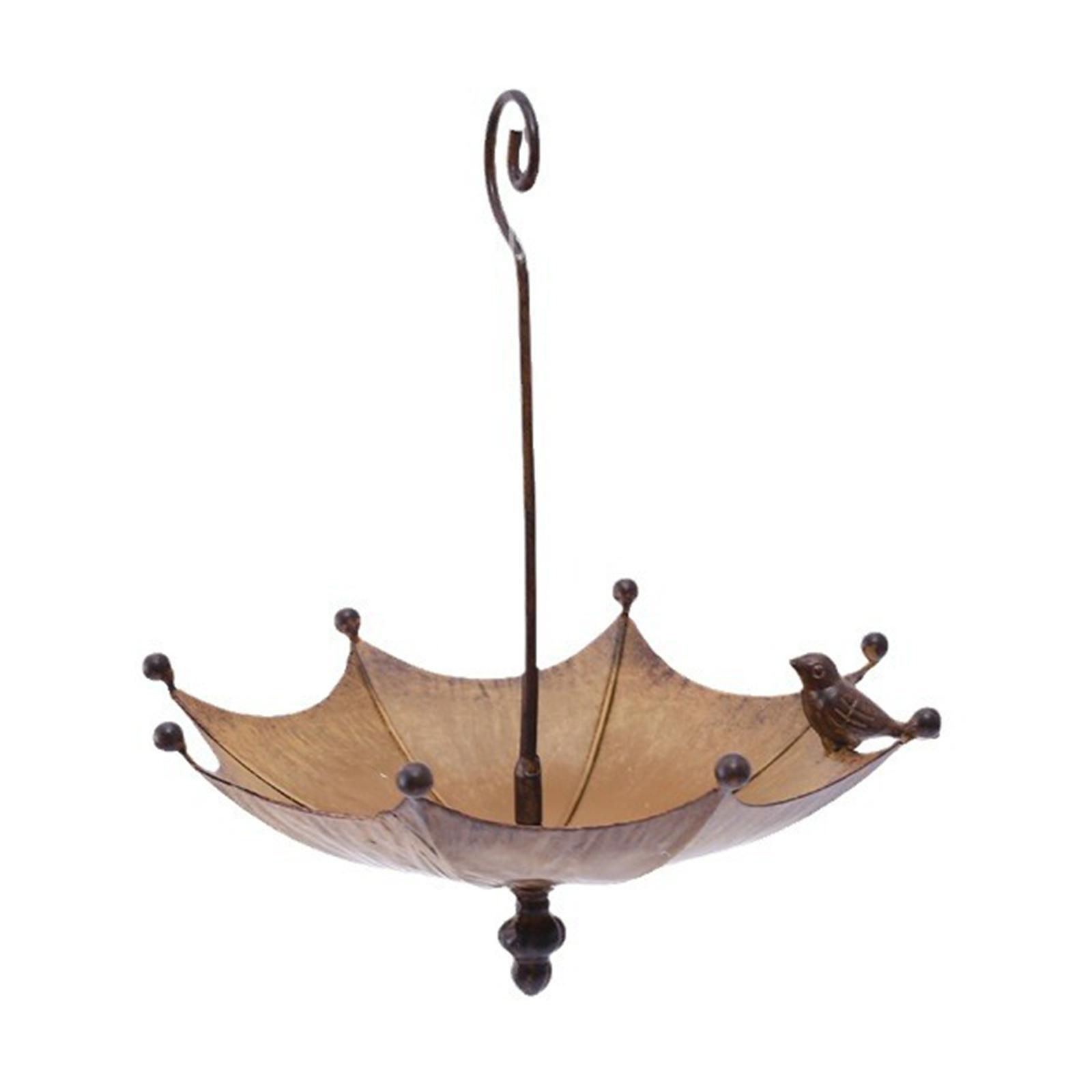 Metall Regenschirm Hänge-Pflanzer – Wanddekoration In Regenschirm-Form, 45x33 Cm | Für Sukkulenten & Deko, Indoor & Outdoor, Farbe Rosa