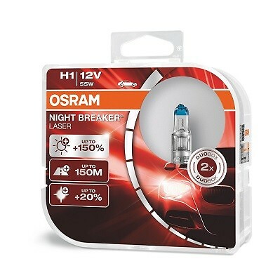 OSRAM 2x H1 NIGHT BREAKER LASER Most Powerful Halogen Bulbs 150% 