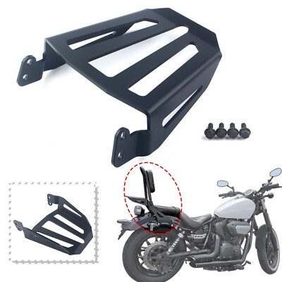 ALL Black Rear Backrest Sissy Bar Luggage Rack For Yamaha Bolt XVS950 2014-2017