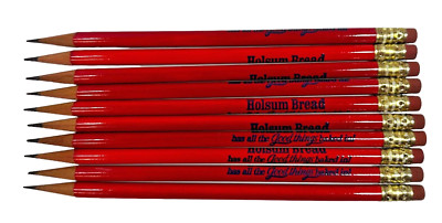 Holsum Bread Sharpened Pencils Lot Of 10 Has All the Good Things Baked In Vtg