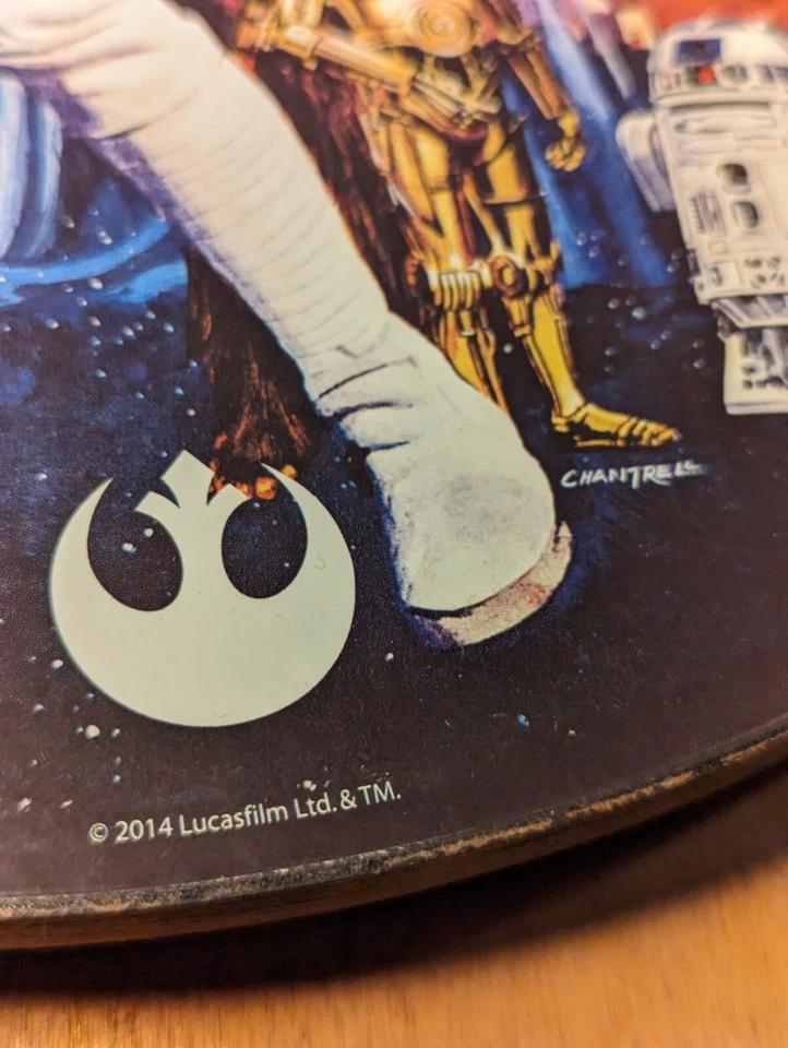 Vandor 99089 Star Wars 13.5" Wood Wall Clock Multicolor UNTESTED jedi sith r2d2 - Image 2 of 4