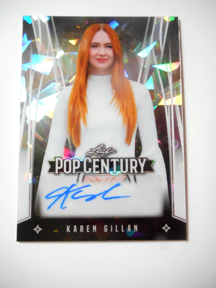 Tarjeta Karen Gillan Auto 2025 Hoja Pop Siglo PLATA HIELO Vengadores BA-KG1 #3/5 Foto 3 de 4
