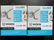 MOEN Darcy 2 Double Robe Hooks with Press and Mark in Brushed Nickel MY1503BN