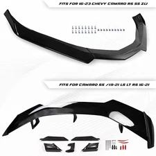 Front Bumper Lip/Rear Trunk Wing Spoiler For 2016-2022 Chevy Camaro 1LE Style