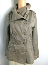 Divided Women`s Jacket Size Uk-14 Brown Denim 96% Cotton Comfort