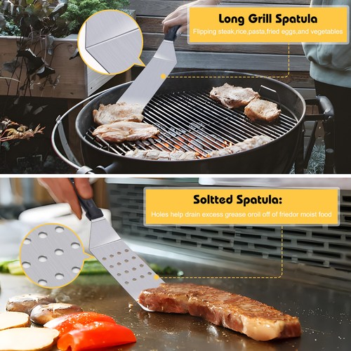 27-teilig Grillbesteck Set Profi Grill Zubehör Set für Männer Geschenk Edelstahl - Bild 4 von 7