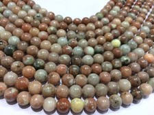 1 Strand Natural Rhodonite Round Smooth 6mm/8mm/10mm Loose Beads 12"inch