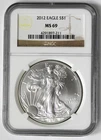 2012 American Silver Eagle - NGC MS69 - Brown Label !!