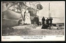 AK The Ill-Fated Submarine A-1, Note Size of Conning Tower, Submarine 