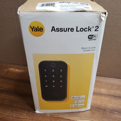 Yale Security Assure Lock 2 Deadbolt, Black Suede Keyed Smart Entry Lock *READ*