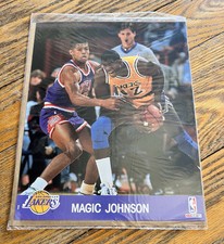 1990-91 NBA Hoops Action Photos - #90N2 Magic Johnson Lakers LA