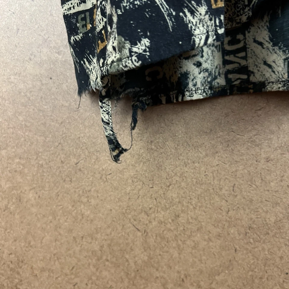 Винтажная футболка 90-х City Streets хип-хоп танцевальный клуб музыка на пуговицах вискоза M черная - Изображение 2 из 4