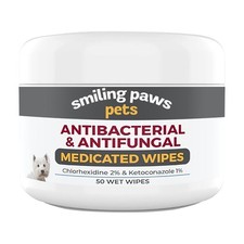 Antibacterial Antifungal Wipes for Dogs Cats Chlorhexidine Ketoconazole