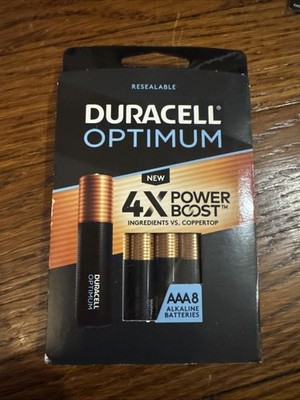 Duracell Optimum AAA Batteries with Power Boost 8 Count (Pack of 1), 