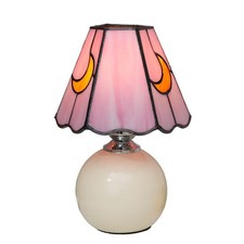 Tiffany Style Stained Glass Mushroom Table Lamp, Cute Small Bedside Night Lig...