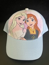 Disney's Frozen Anna and Elsa Kids Baseball Hat White and Blue. So Cute NEW