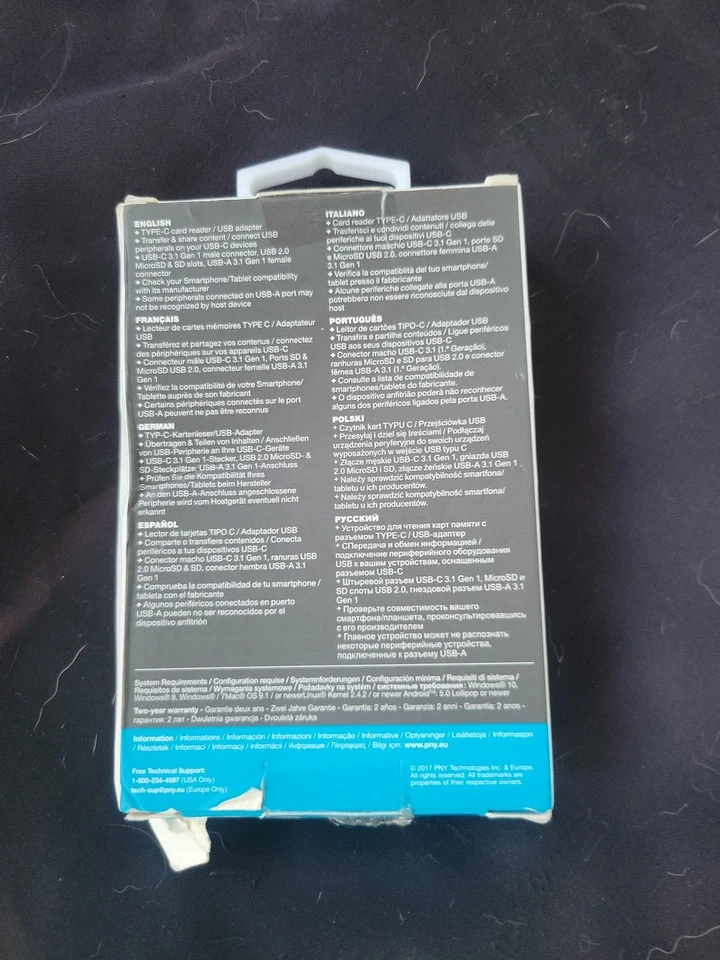 PNY TYPE C CARD READER/USB ADAPTER USB-C 3.1 (26D) - Image 2 of 3