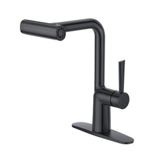 Waterfall Kitchen Faucet with 4-Function Pull Down Sprayer, 4-Way Stainless S...