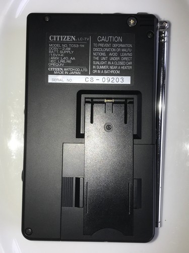 Citizen TC53 Pocket Colour Television Mini TV Fernseher VHF UHF Vintage Schwarz - Bild 9 von 12