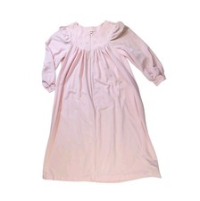 ShadowLine Pink Embroidered Roses Zip Fleece Housecoat Gown Robe Size XL Vtg 80s