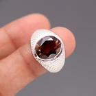 Natural Brown Smoky Quartz Oval Shape Ring Solid Silver Wedding Jewelry For Him
