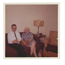 Vintage Snapshot Photo Woman Dyed Blonde Hair Dachshund Wiener Dog Color MCM