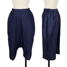 [Used] PLEATS PLEASE Pleated Sarouel Pants Navy 1 [Ladies]