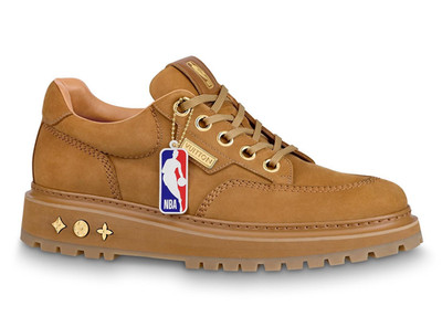 Louis Vuitton LV x NBA Abbesses Derby Beige Suede Lace Up Sneaker