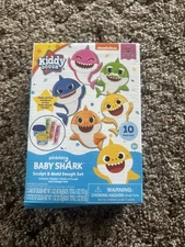 NEW!! Nickelodeon, Pinkfong, Baby Shark, Kiddy Dough Sculpt & Mold Dough Set