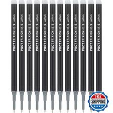 Pilot FriXion 0.5mm Black Gel Ink Refills Extra-Fine Erasable Pen 12 Pack