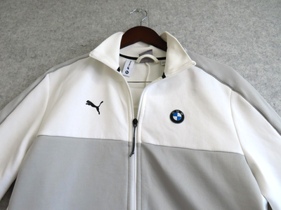 Puma BMW Motorsport Jacket Mens Medium White Full Zip Track Racing
