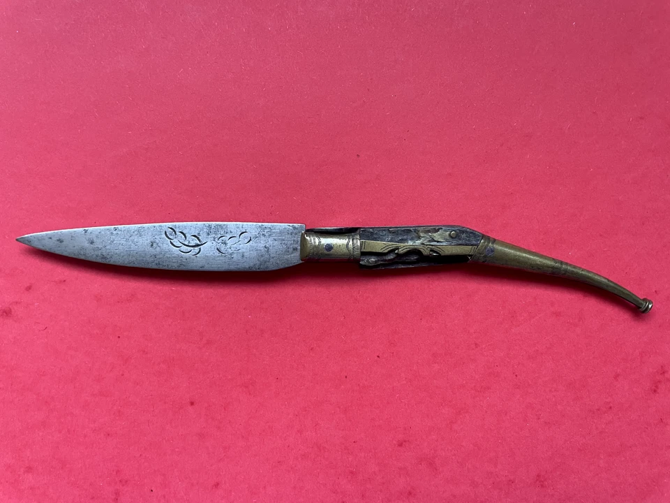Couteau Catalan ancien de collection rare - Photo 2/4