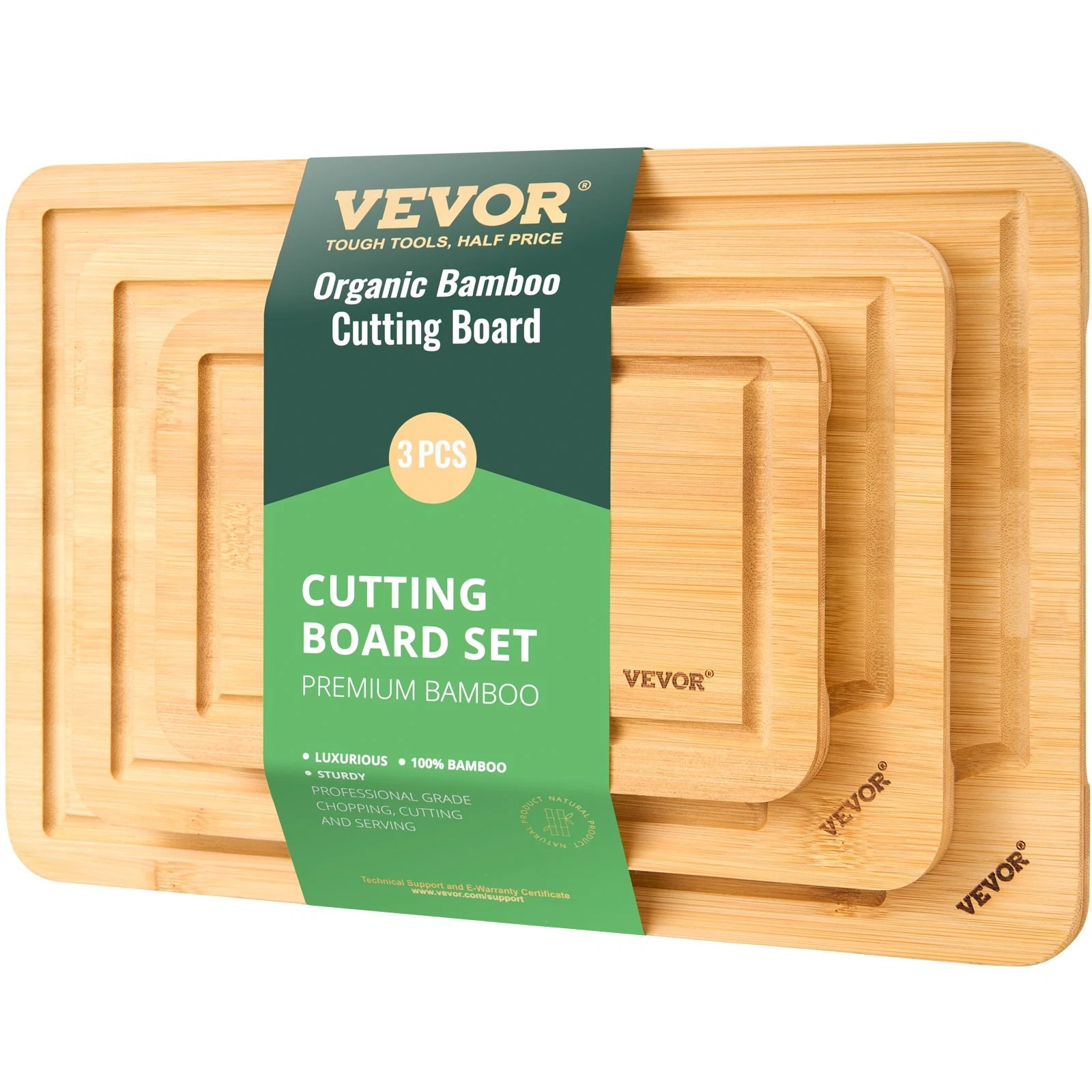 Bamboo Cutting Board Premium Versatile Cut Board With Built-in Handle
Opens in a new window or tab