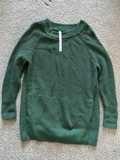 Lululemon 100 Merino Wool Blend Pocketed Sweater - Green - Women's Size 6