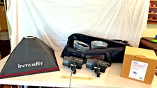 X2 VTG Interfit EX150 Studio Lights/Reflector Tripod Kit/RPS 10" Alum Reflector+