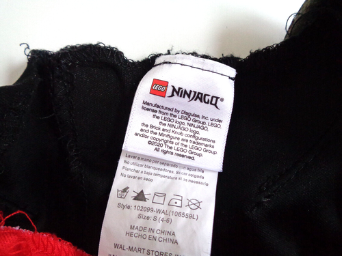Lego Ninjago Kids Costume Boys Size Small (4-6) Jumpsuit w/Belt *Pls Read* - Picture 7 of 23