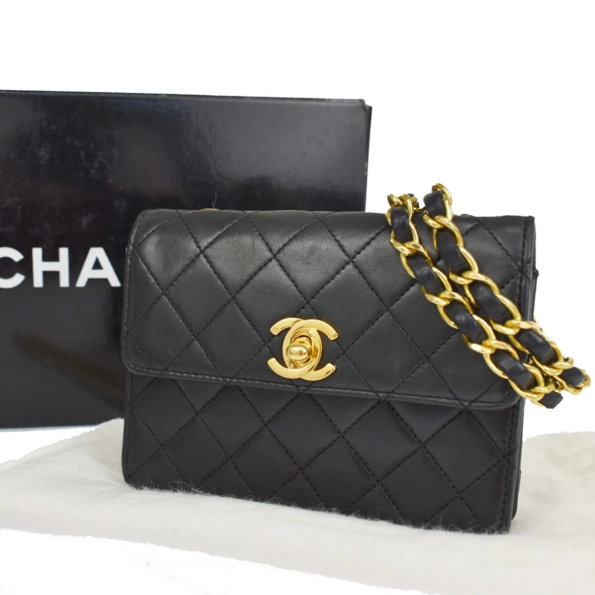 Chanel Black Quilted Lambskin Heart Belt Bag, myGemma, SG