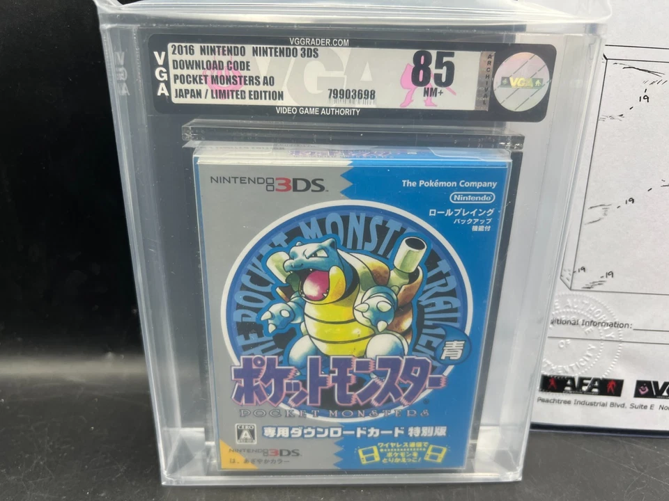 Pokemon Blue Japanese Pocket Monsters Ao 3DS VGA 85 FACTORY SEALED WATA - Image 2 of 4