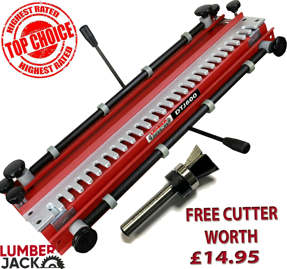 Lumberjack Dovetail Jig with 600mm Width Capacity Trade Quality Comb Template