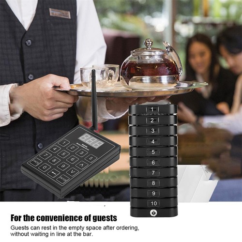 Restaurant Guest Call Wireless Paging Queuing Calling System 10/20/30 Pagers - Picture 9 of 15