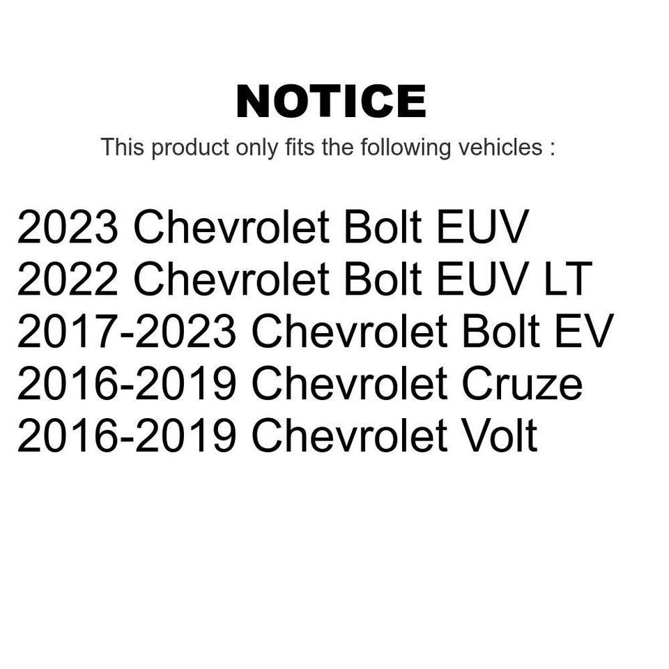 Front Brake Rotors & Ceramic Pads Kit for Chevrolet Cruze 2016-2019 5 Lug 276mm Foto 2 de 2