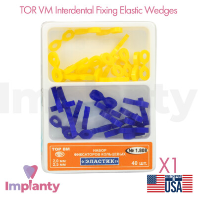 TOR VM Interdental Fixing Elastic Wedges Assorted 2 Sizes Matrix Rubber Dum 