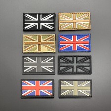 Small Union Jack Patch Hook & Loop Mini Military Army Tactical UK GB Flag Badge