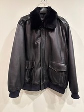 Vintage Calvin Klein Men's Dark Brown Leather Jacket w/Removable Collar - XL