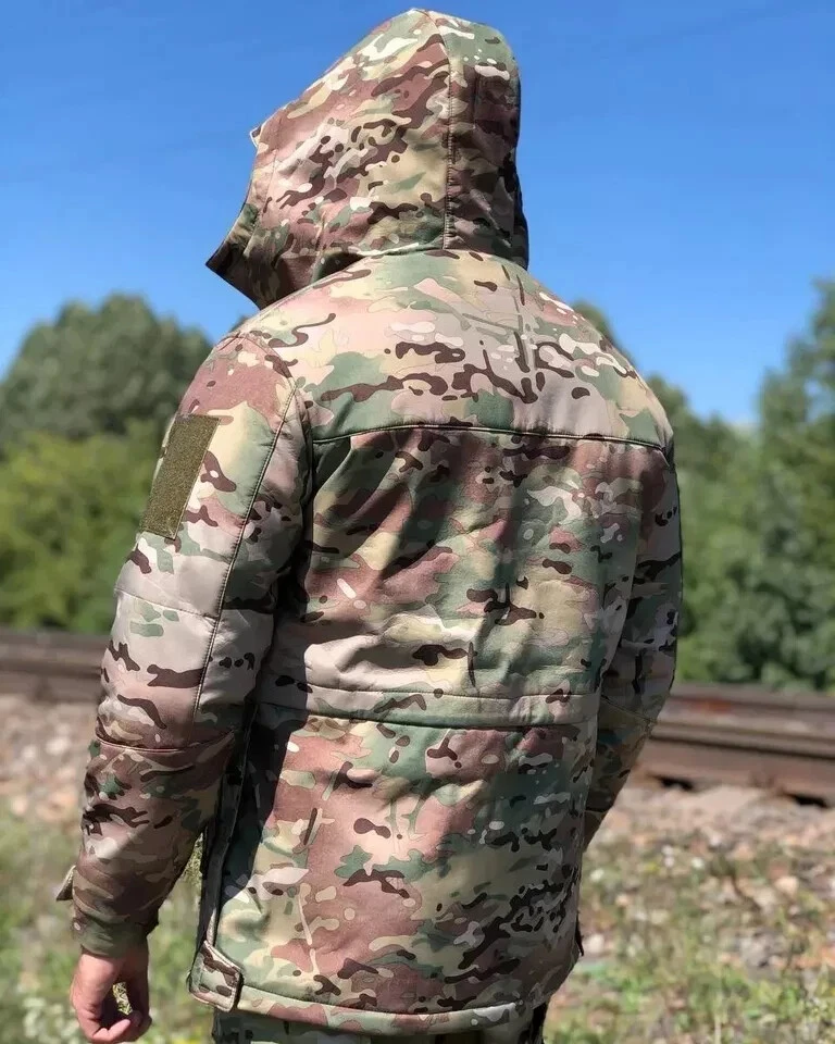 Men's Tactical Multicam Parka Jacket Softshell Slimtex Size 46 - Image 2 of 4