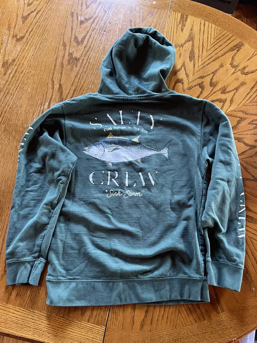 Salty Crew Hoodie Mens S Small Green Standard Hooded Sweatshirt