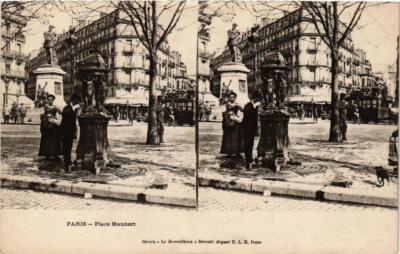 Old postcard Paris 5th Place Maubert STÉREO (479420)
