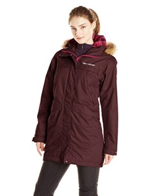 Helly Hansen Women's Coastline Parka Jacket, Bordeaux, Small, DAMAGED