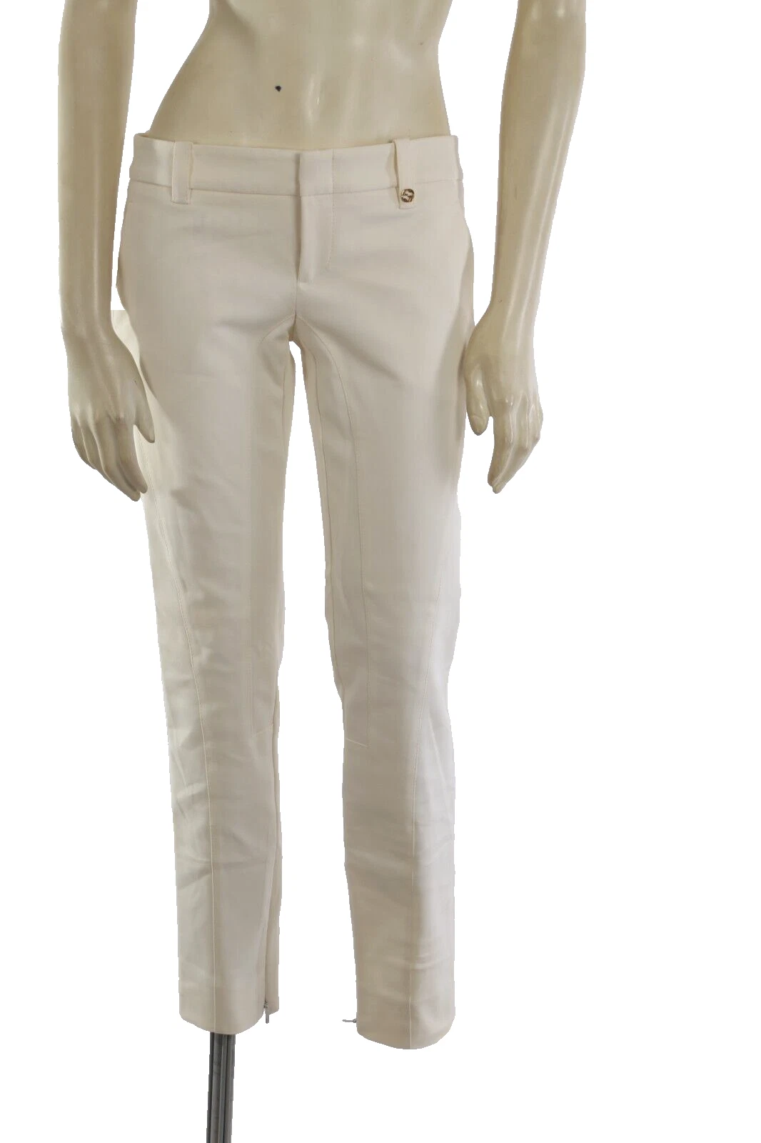 Pantalon jambe maigre blanc ivoire GUCCI taille 40