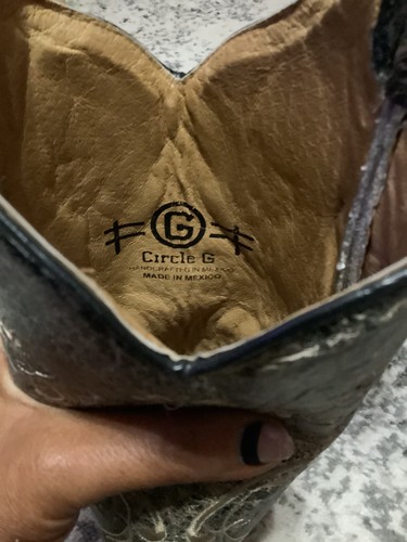 Circle G Crackle Stickerei Leder L5048 Damen Western Cowgirl Stiefel Größe 7 - Bild 4 von 11